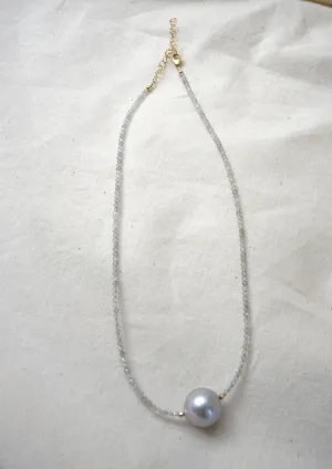 Labradorite & Grey Pearl Necklace