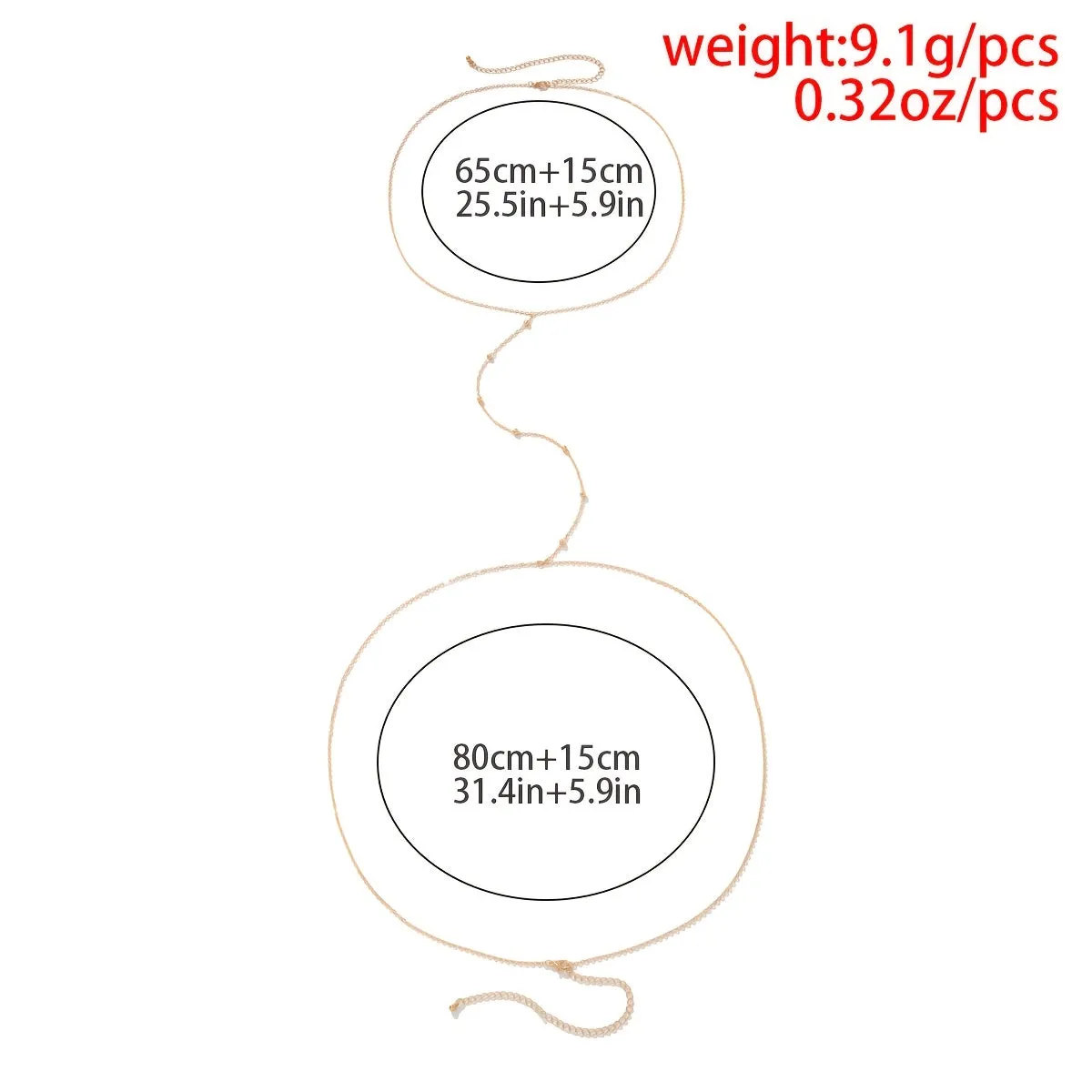 Ladies' Bohemian Style Golden Body Chain - Chic, Sexy, Perfect for Party & Festival Outfits