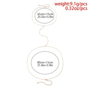 Ladies' Bohemian Style Golden Body Chain - Chic, Sexy, Perfect for Party & Festival Outfits