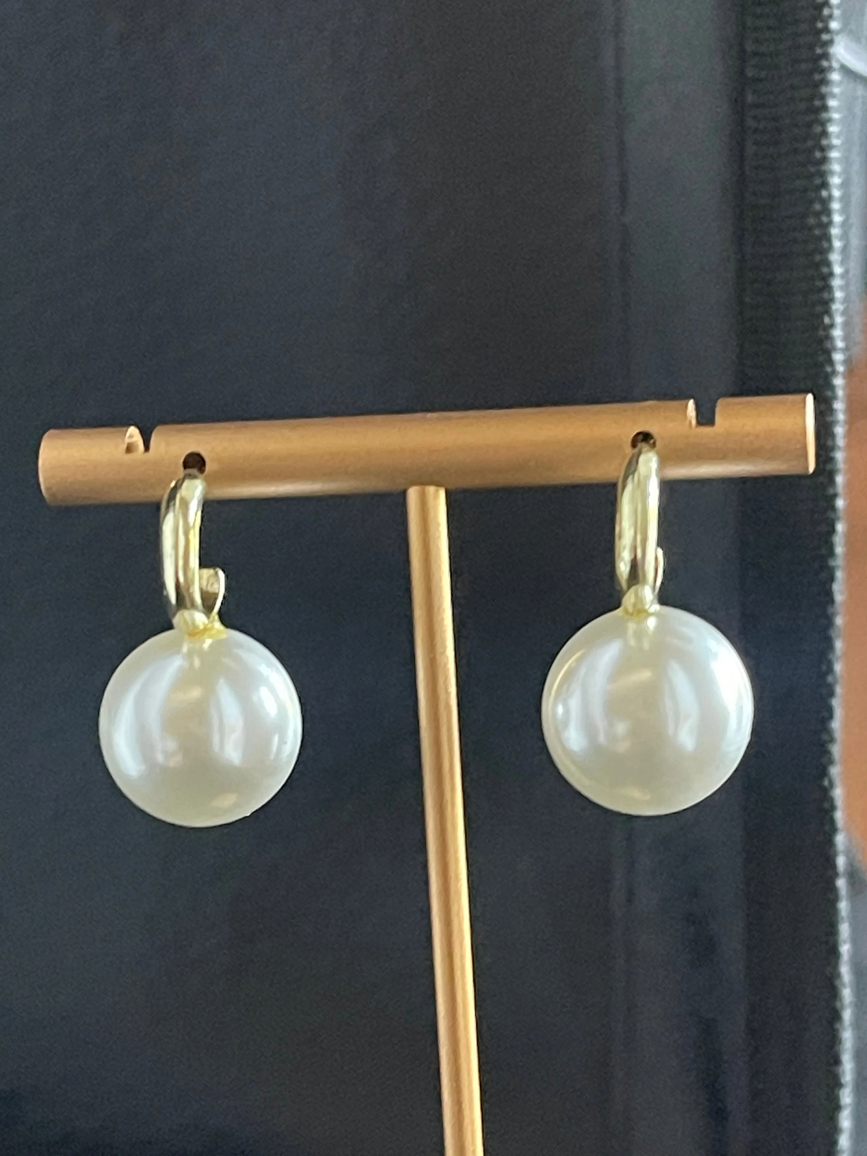 Large Pearl Drop Earrings