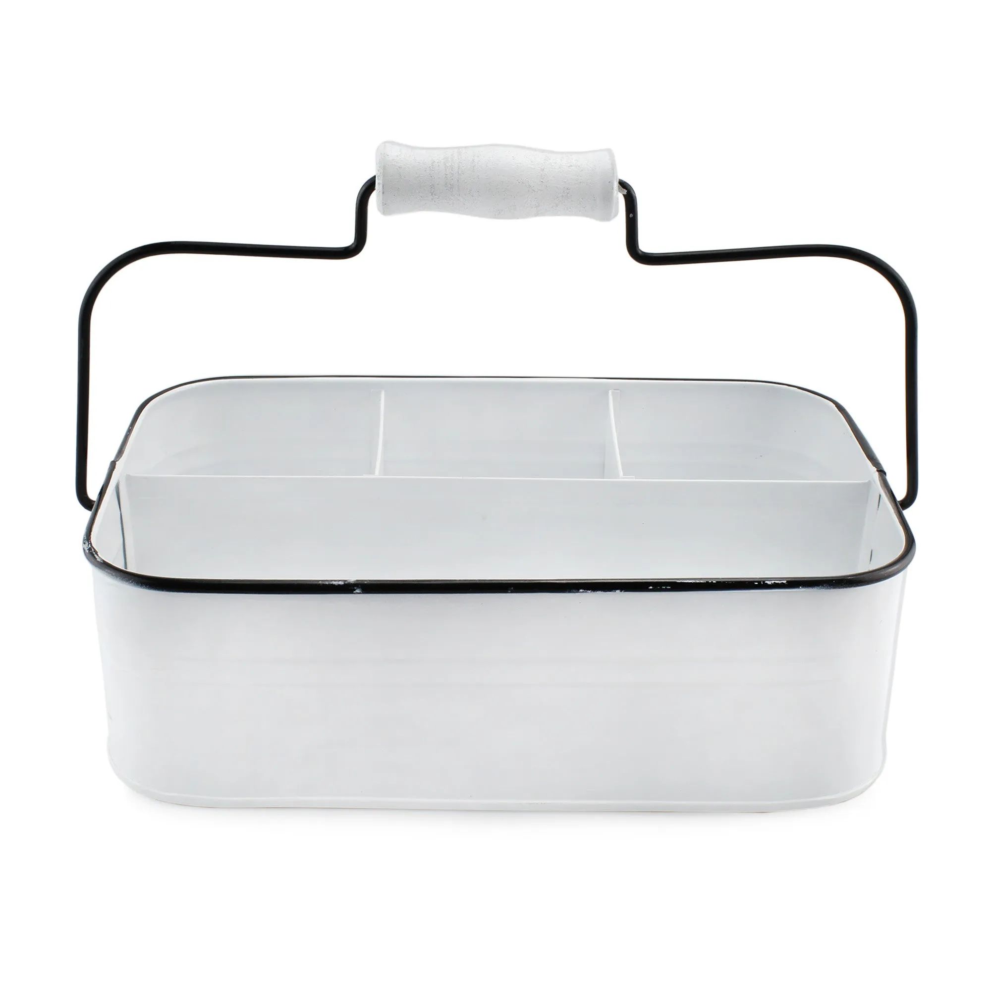 Large White Rustic Caddy