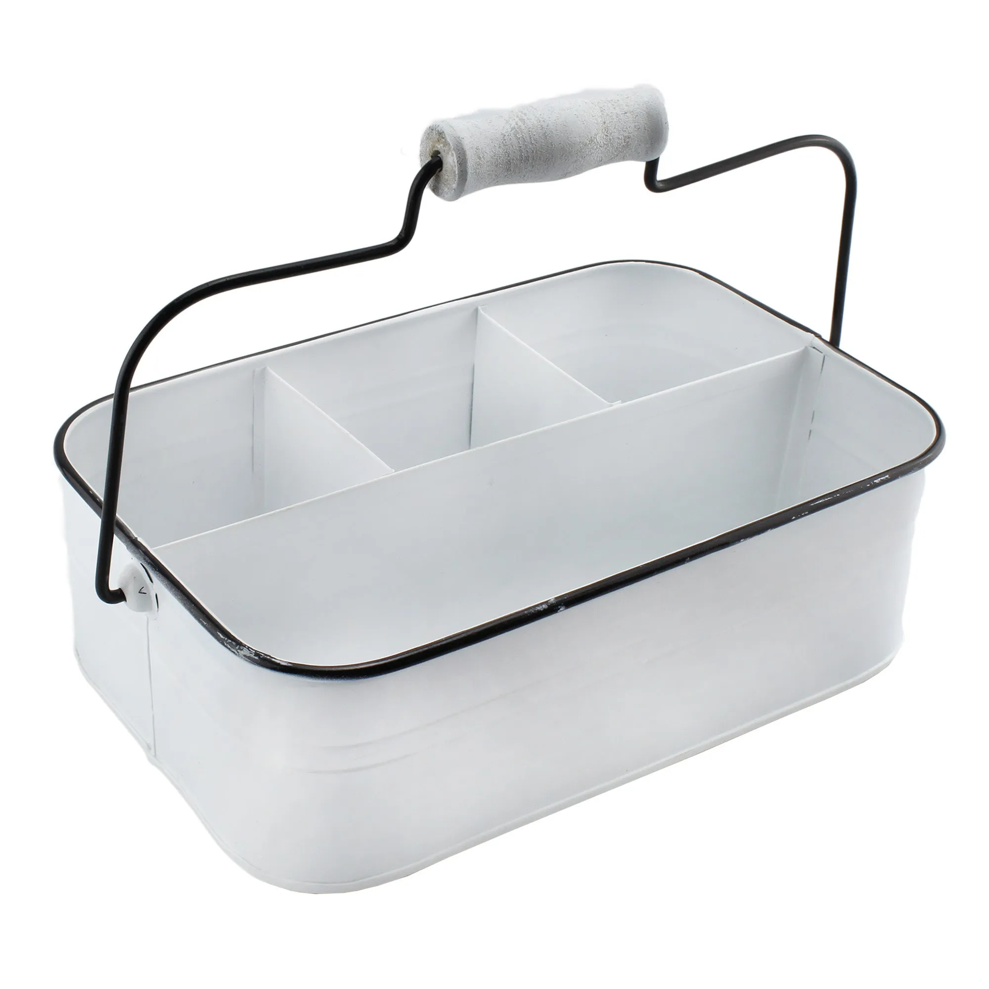 Large White Rustic Caddy