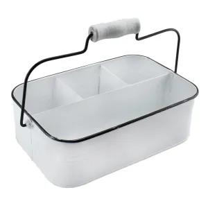 Large White Rustic Caddy