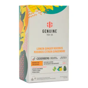Lemon Ginger Rooibos Herbal Tea - Pyramid Tea Bags