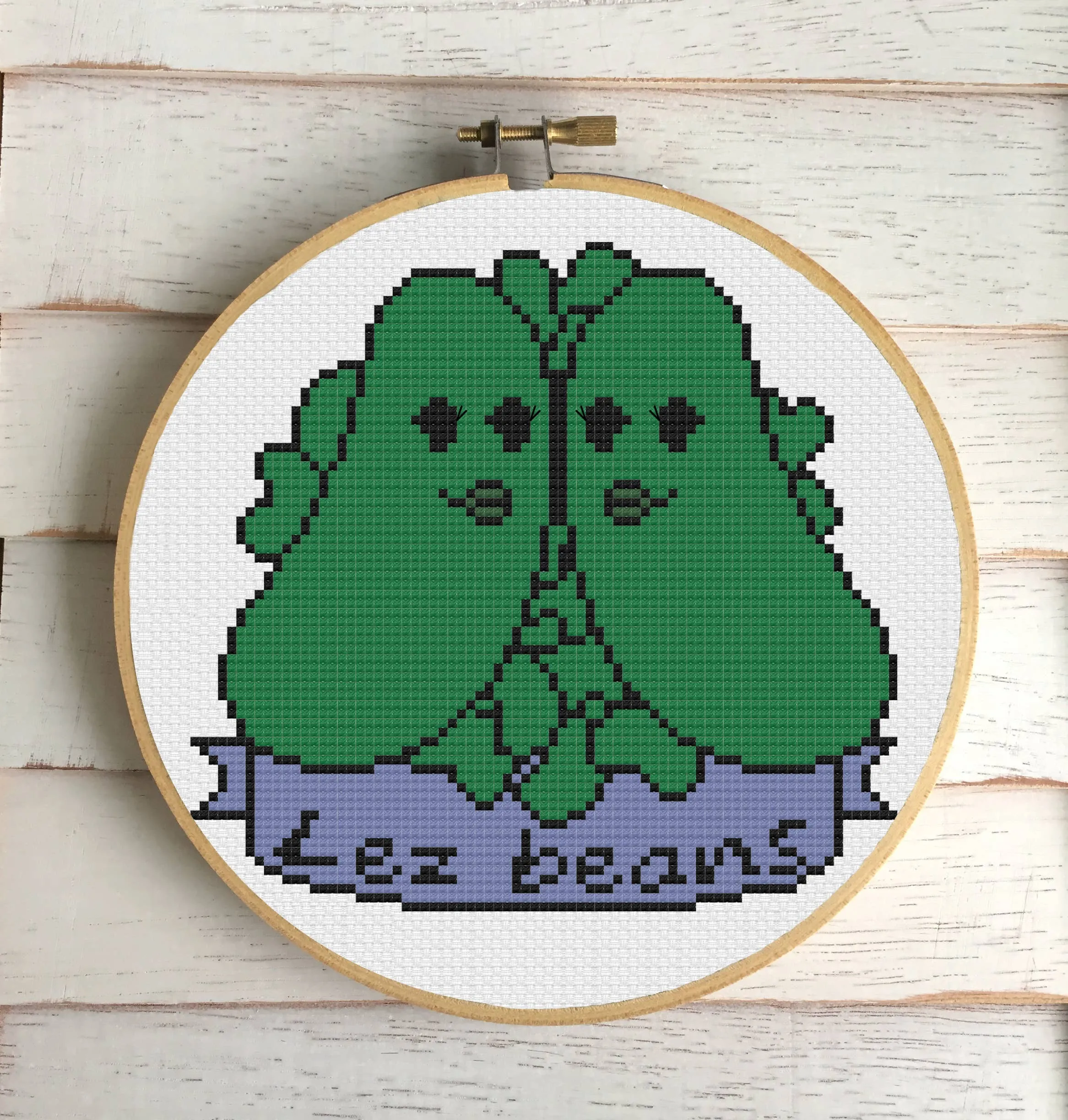 Lez Beans Counted Cross Stitch DIY KIT