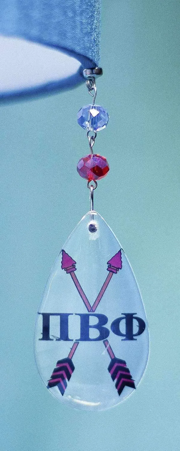 Logo Crystal - Badge - Pi Beta Phi (Set of 3)  MAGNETIC ORNAMENT
