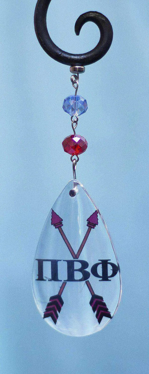 Logo Crystal - Badge - Pi Beta Phi (Set of 3)  MAGNETIC ORNAMENT