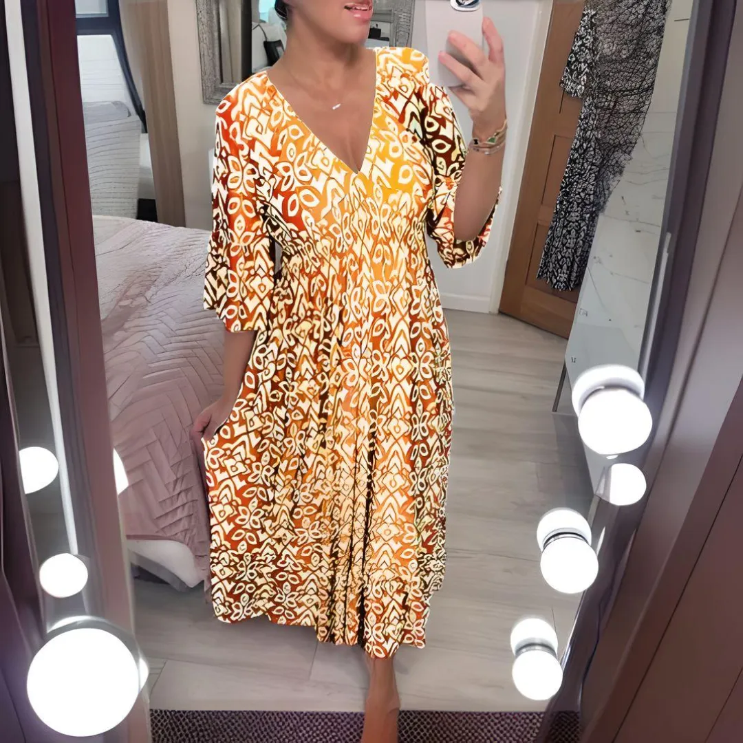 Lotus™ | Flowing Floral Maxi Dress