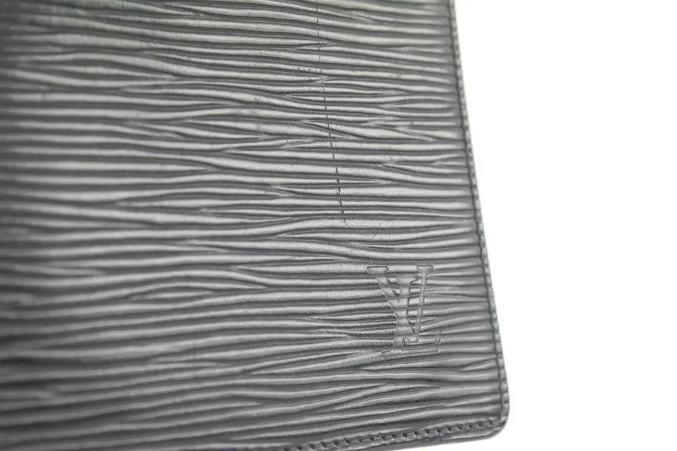 Louis Vuitton Black Epi Leather Long Bifold Wallet 275lvs216