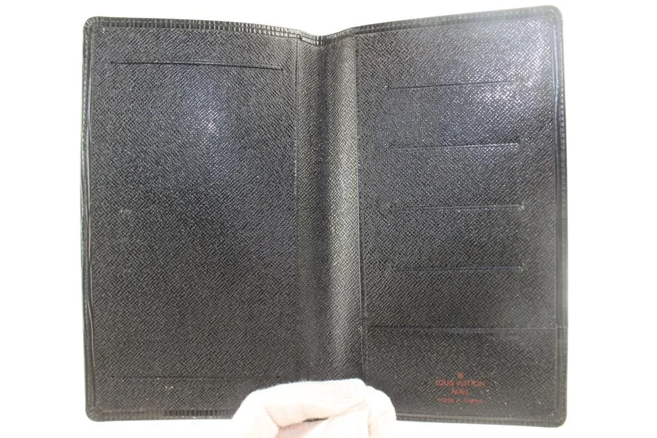 Louis Vuitton Black Epi Leather Long Bifold Wallet 275lvs216
