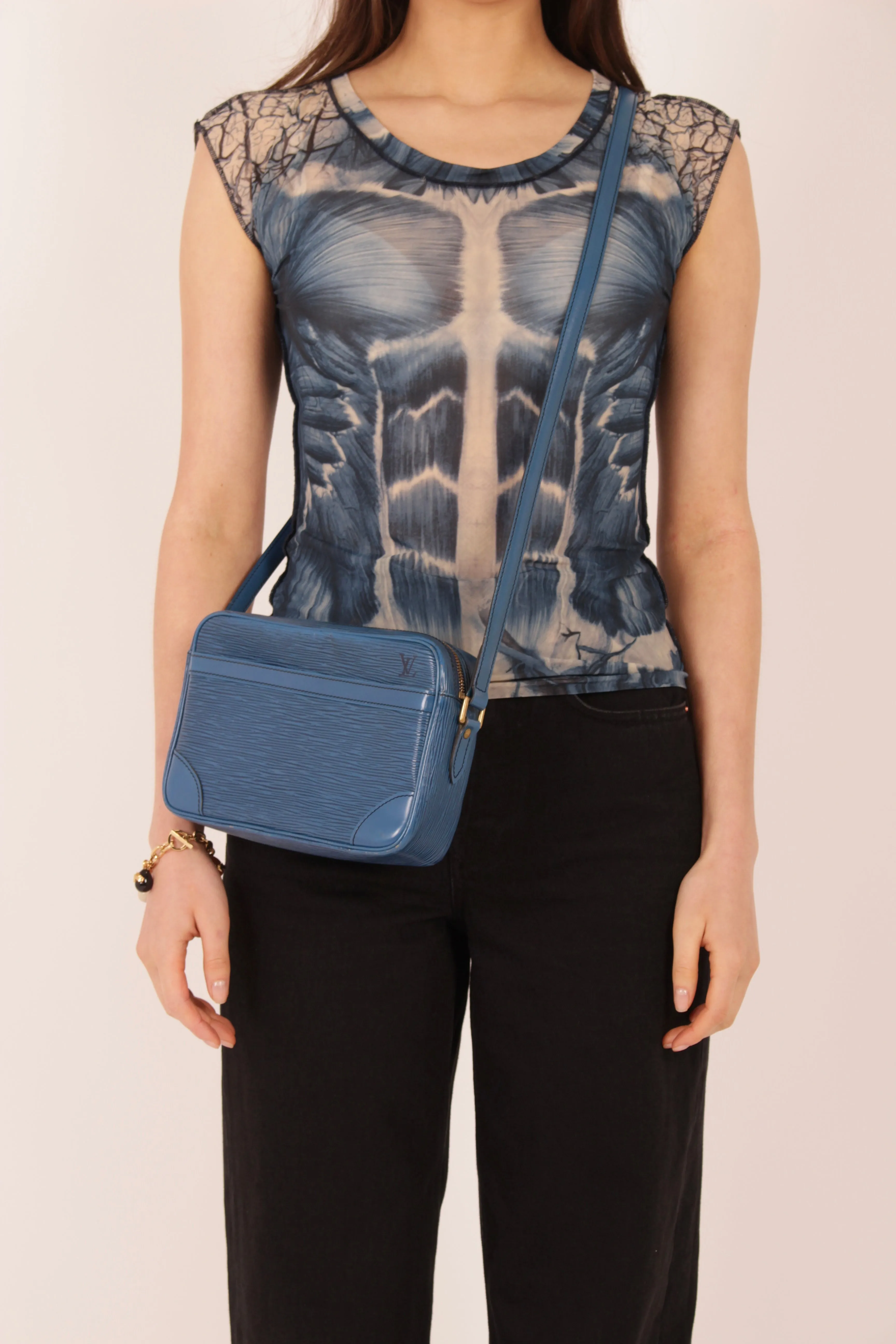 Louis Vuitton Blue Epi Leather Trocedero Crossbody Bag