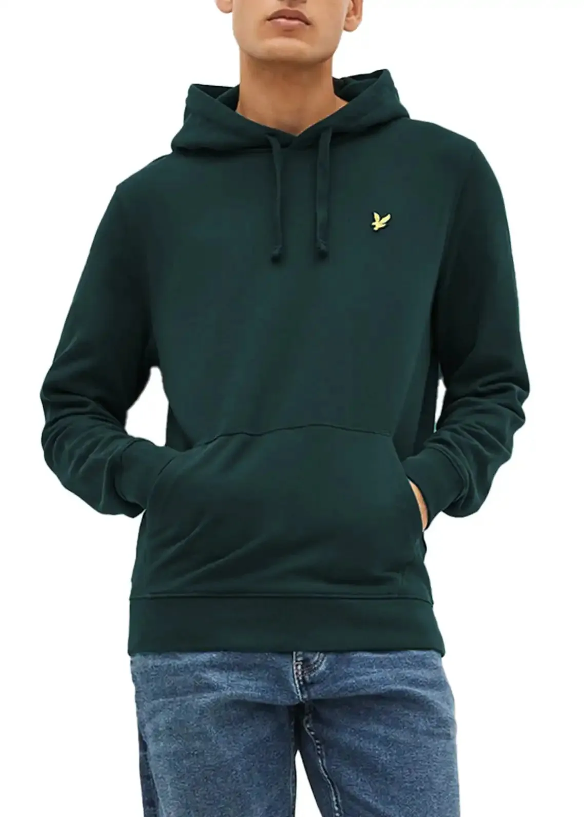 Lyle & Scott Mens Pullover Hoodie Argyle Teal