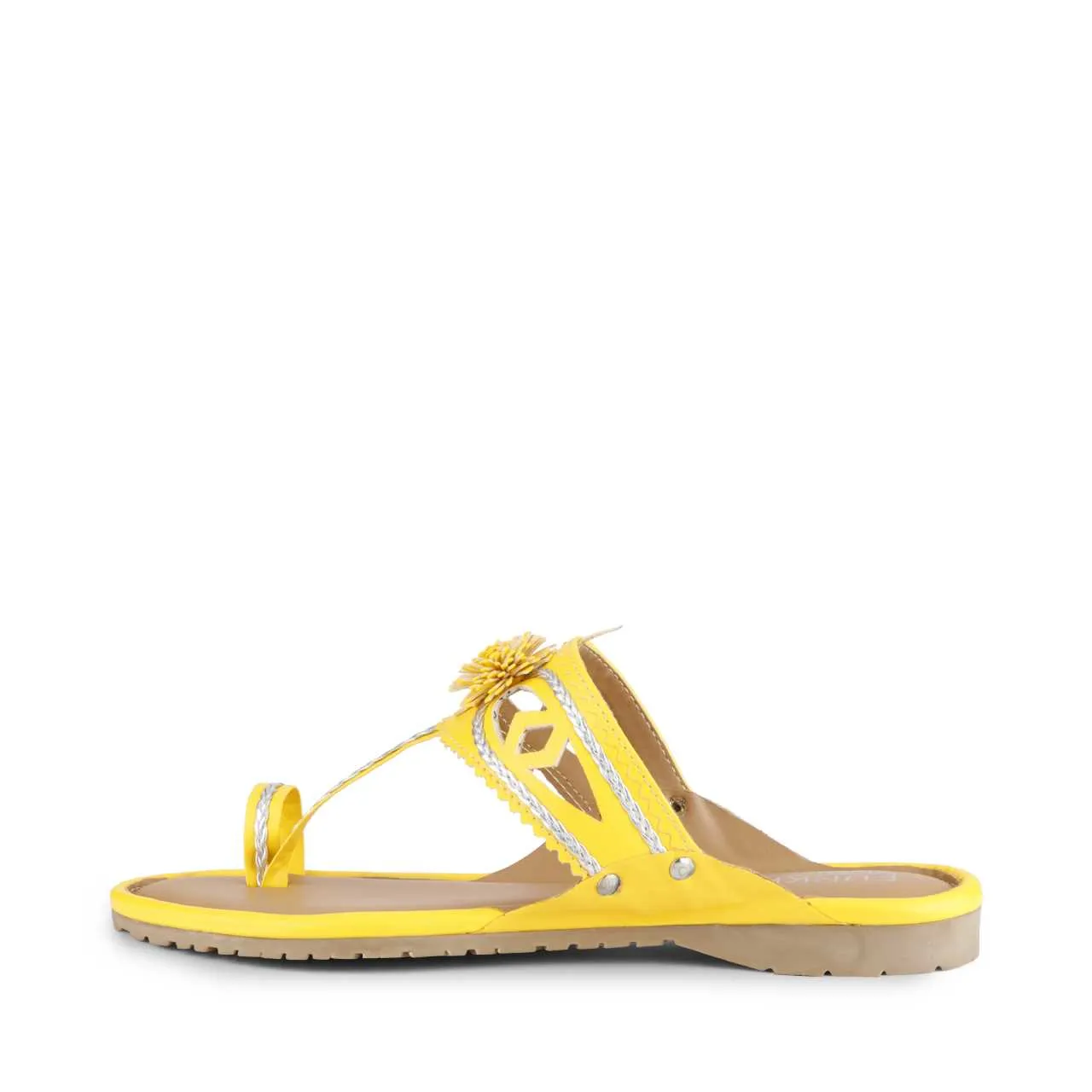 Maeri Yellow Kolhapuri Juttis