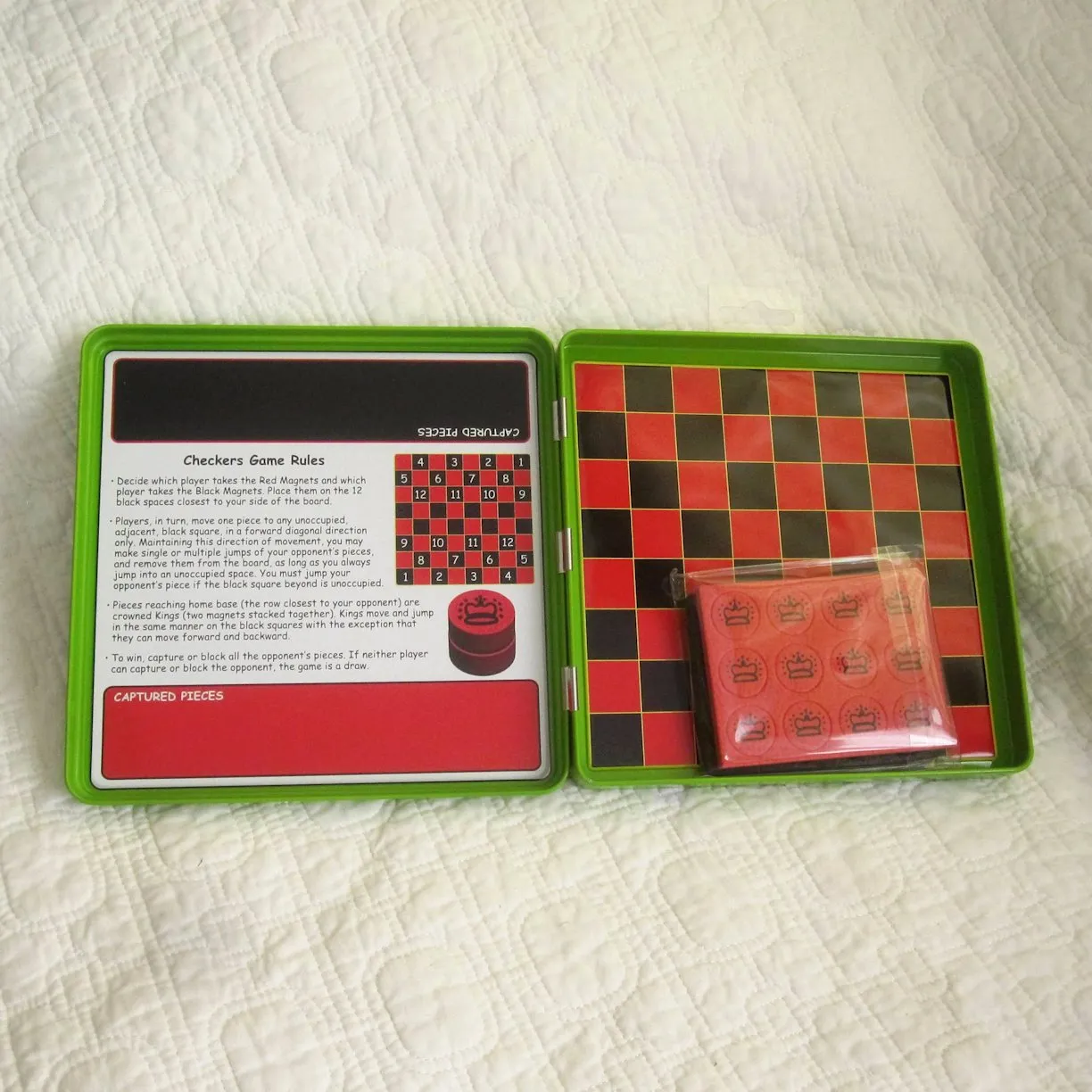 Magnetic Take and Play Checkers Travel Set, Ages 5 