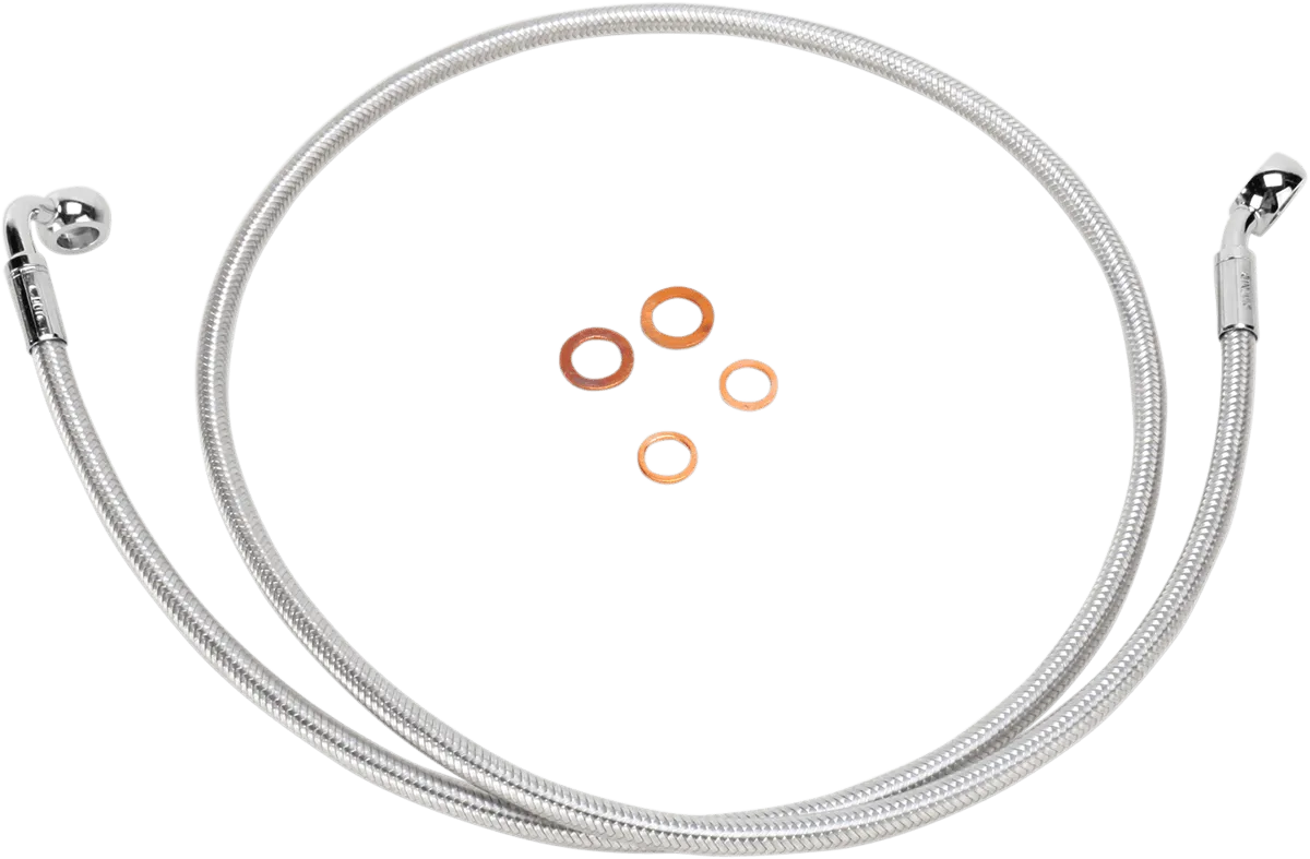 Magnum 36138SW Sterling Chromite II E-Z Align Single Disc Front Brake Line - 35deg. Top Angle - 38in.