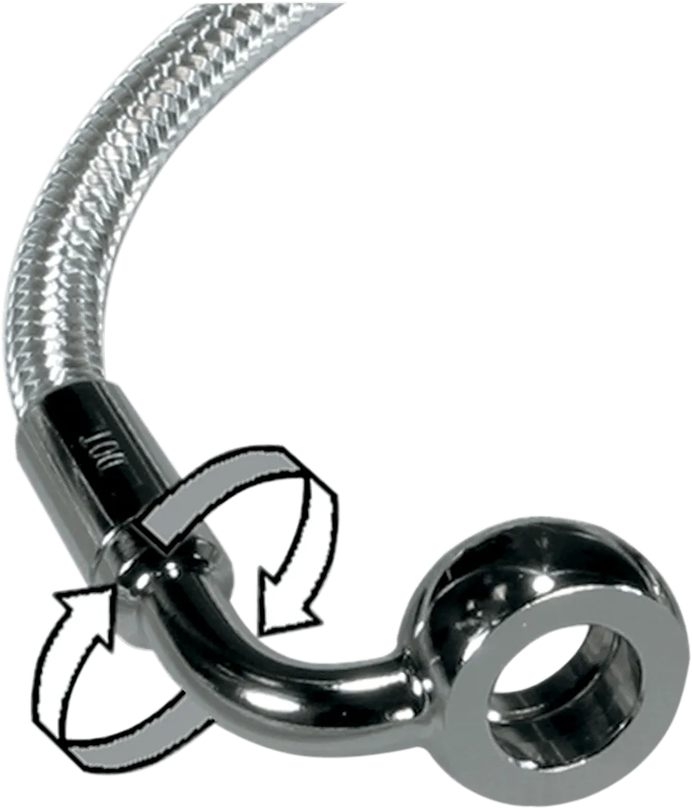 Magnum 36144SW Sterling Chromite II E-Z Align Single Disc Front Brake Line - 35deg. Top Angle - 44in.
