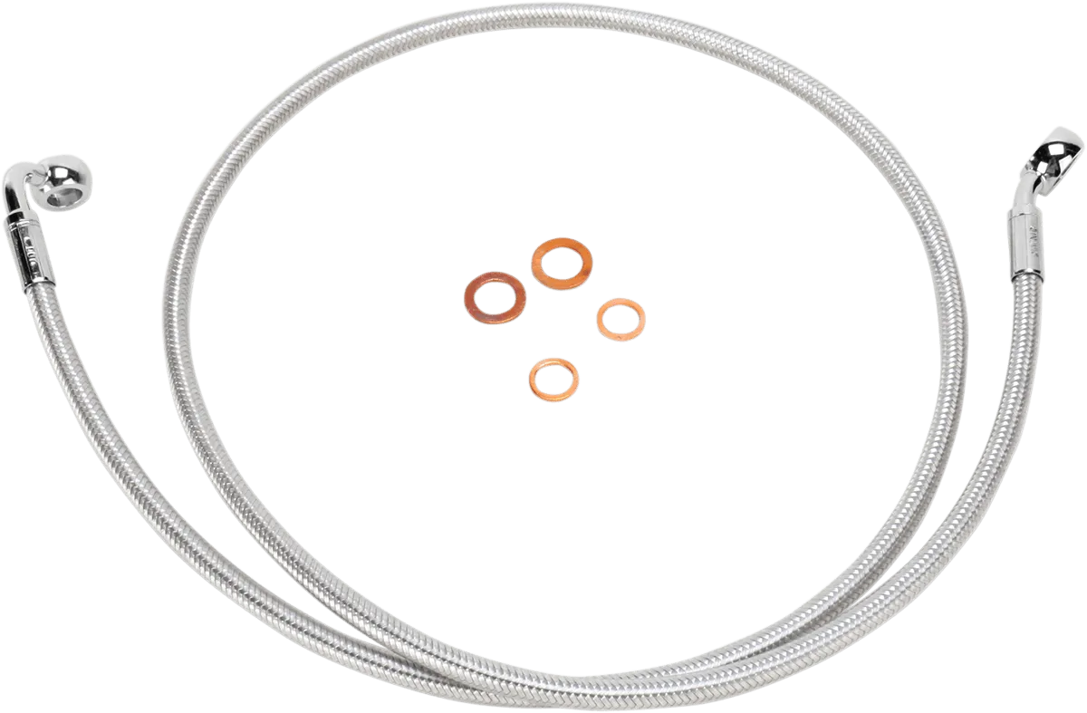 Magnum 36144SW Sterling Chromite II E-Z Align Single Disc Front Brake Line - 35deg. Top Angle - 44in.
