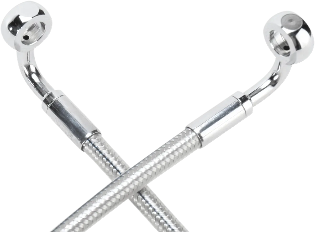 Magnum 36252SW Sterling Chromite II E-Z Align Single Disc Front Brake Line - 90deg. Top Angle - 52in.
