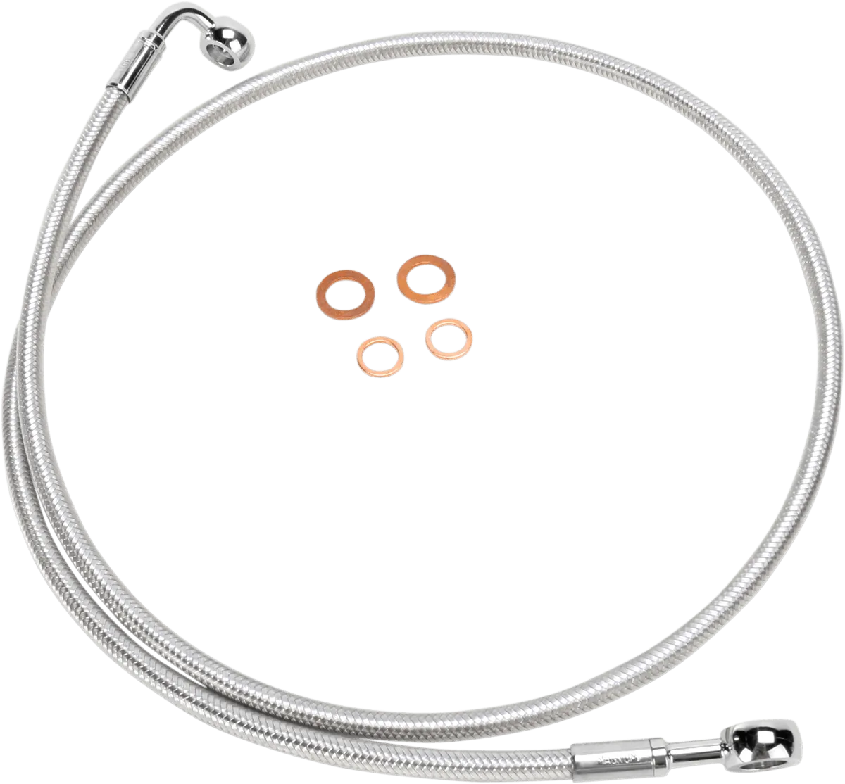 Magnum 36443SW Sterling Chromite II E-Z Align Single Disc Front Brake Line - 180deg. Top Angle - 43in.