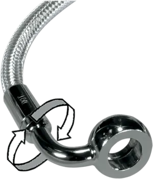 Magnum 36443SW Sterling Chromite II E-Z Align Single Disc Front Brake Line - 180deg. Top Angle - 43in.