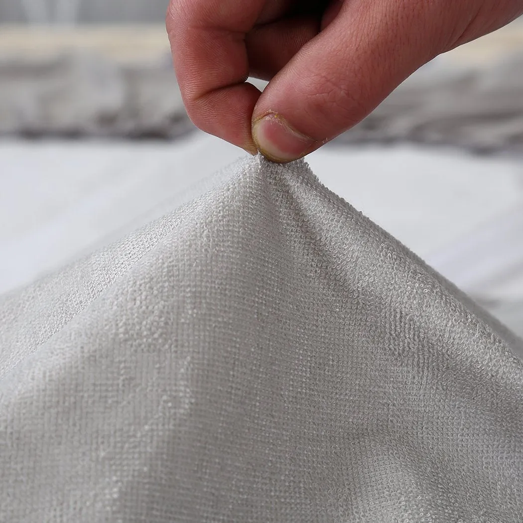 Mattress Protector Fitted Sheet Cover Waterproof Cotton Fibre Single
