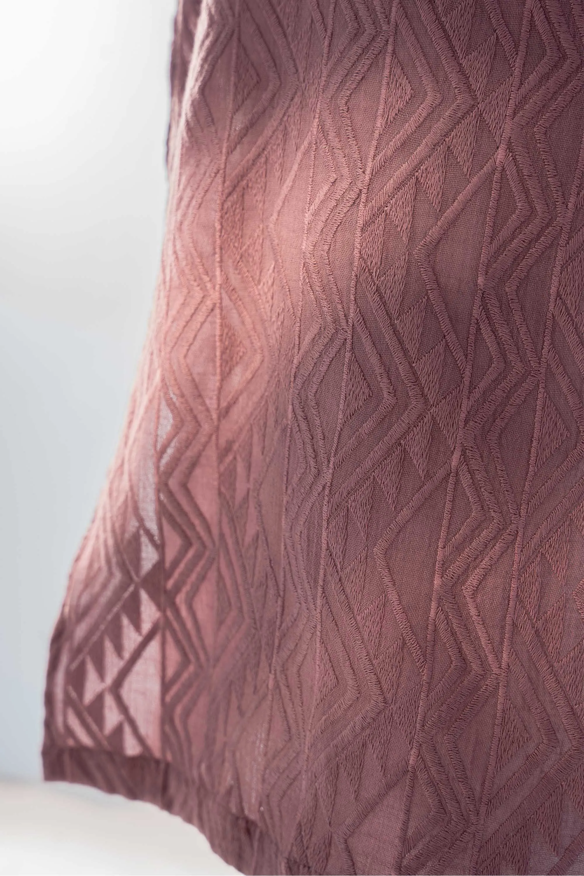 Mauve Embroidered Lawn Cotton Kurta: