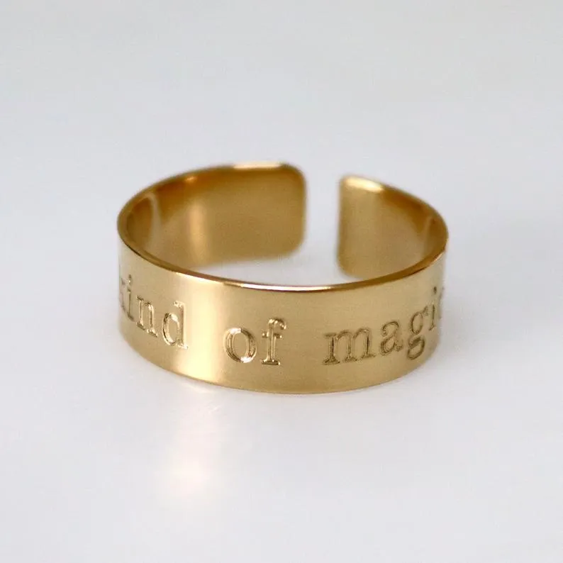 Mens Engraved Adjustable Ring