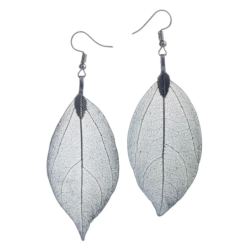 Metal Leaf Bohemian Earrings | Fashion Dangle Drop Earrings | Wedding Jewelry