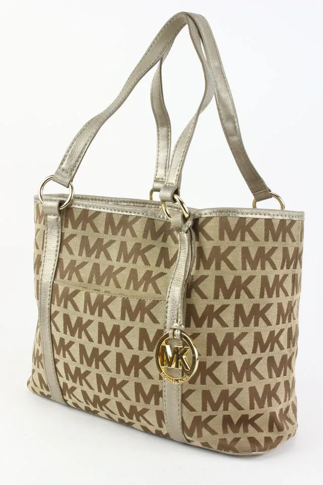 Michael Kors Monogram MK Shopper Tote Bag 3mk1101