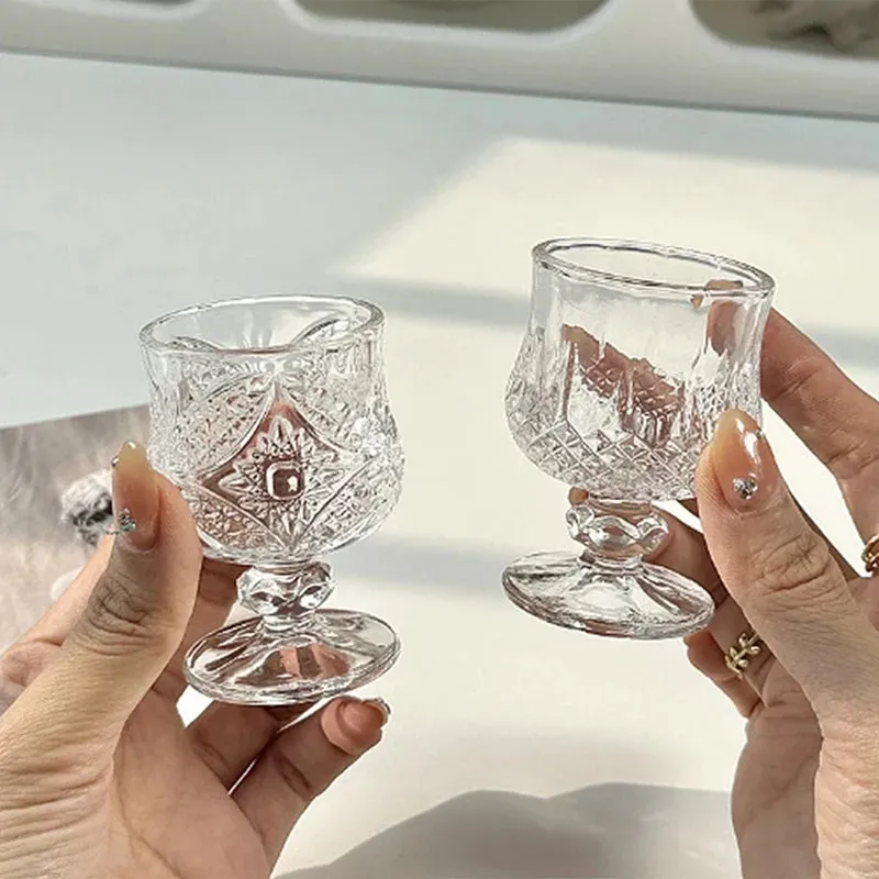 Mini Embossed Wine Glass