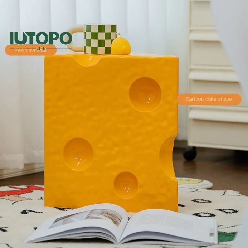 Minimalist Cheese Cake Ottoman Side Table Stool