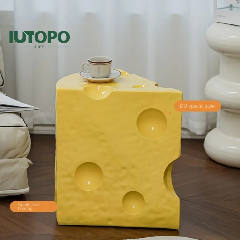 Minimalist Cheese Cake Ottoman Side Table Stool