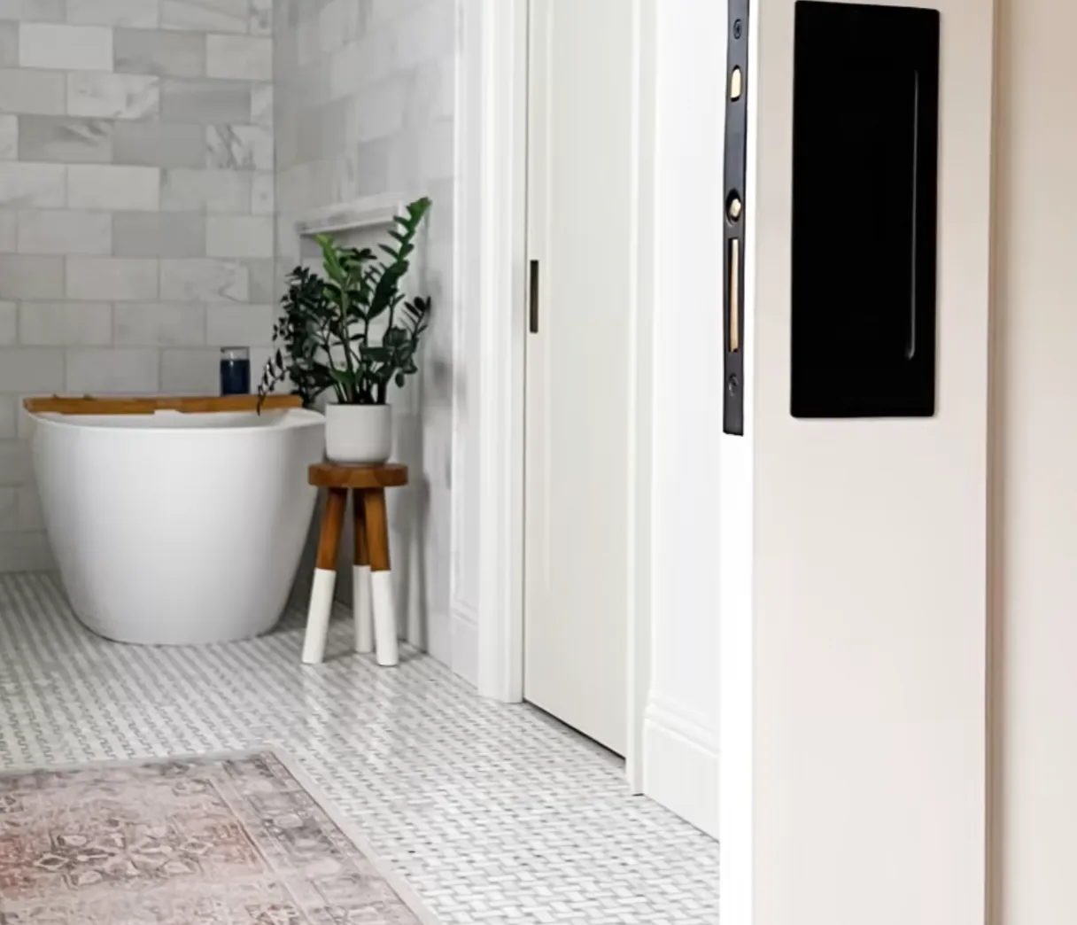 Modern Rectangular Pocket Door Mortise Lock