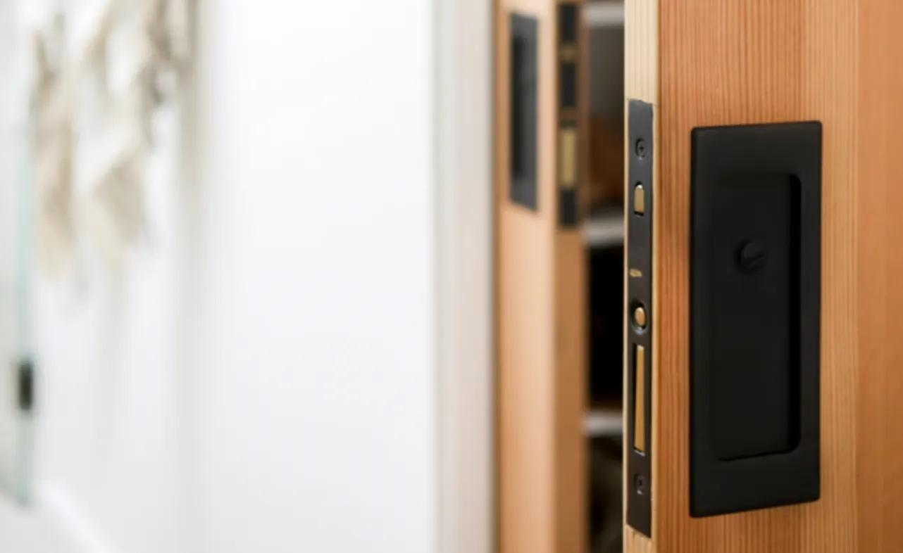 Modern Rectangular Pocket Door Mortise Lock