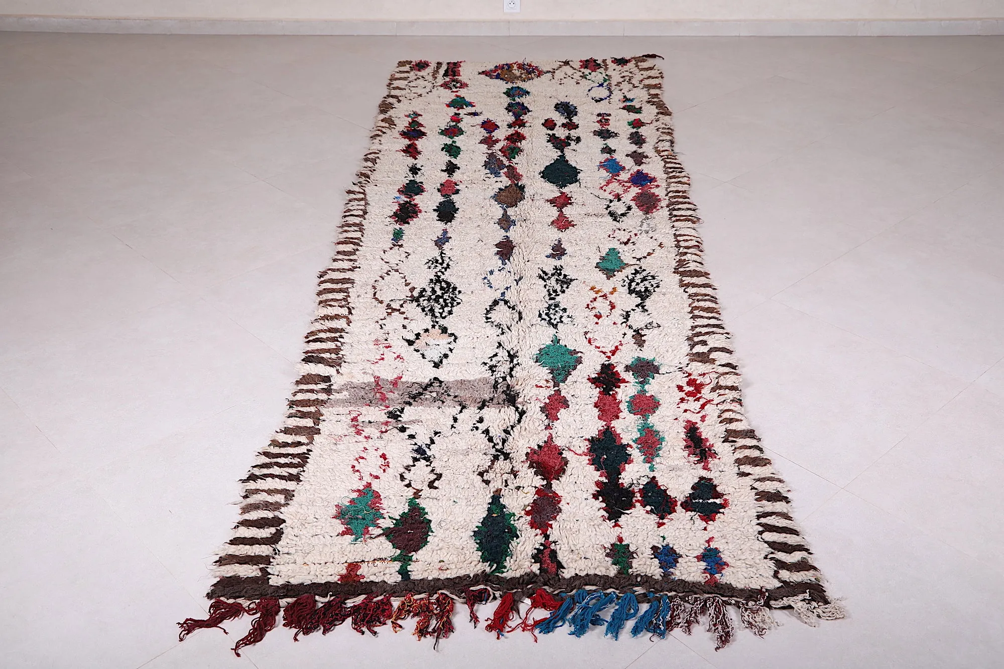 Moroccan Style Rug 3.7 x 11.3 FT - Vibrant Bohemian Design
