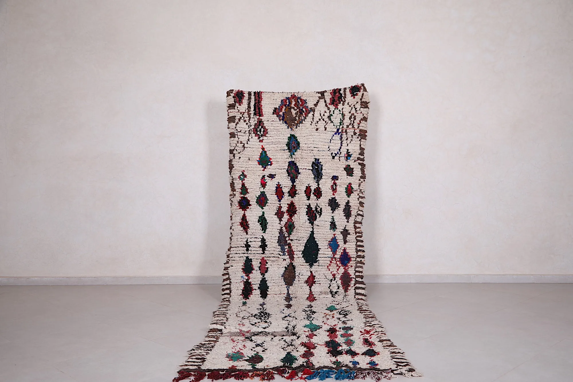 Moroccan Style Rug 3.7 x 11.3 FT - Vibrant Bohemian Design