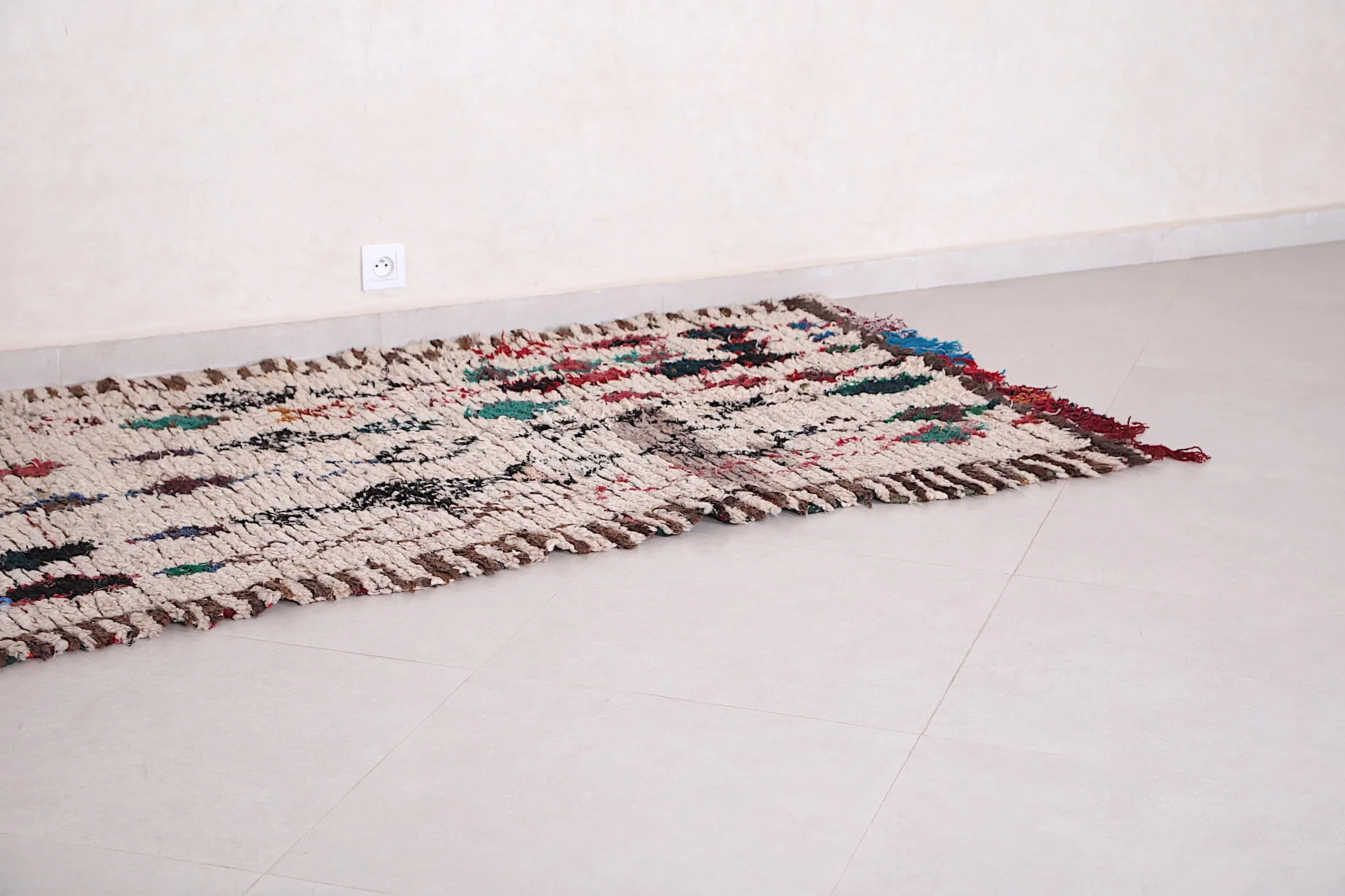 Moroccan Style Rug 3.7 x 11.3 FT - Vibrant Bohemian Design