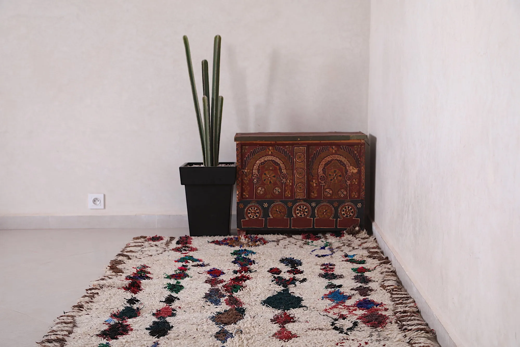 Moroccan Style Rug 3.7 x 11.3 FT - Vibrant Bohemian Design