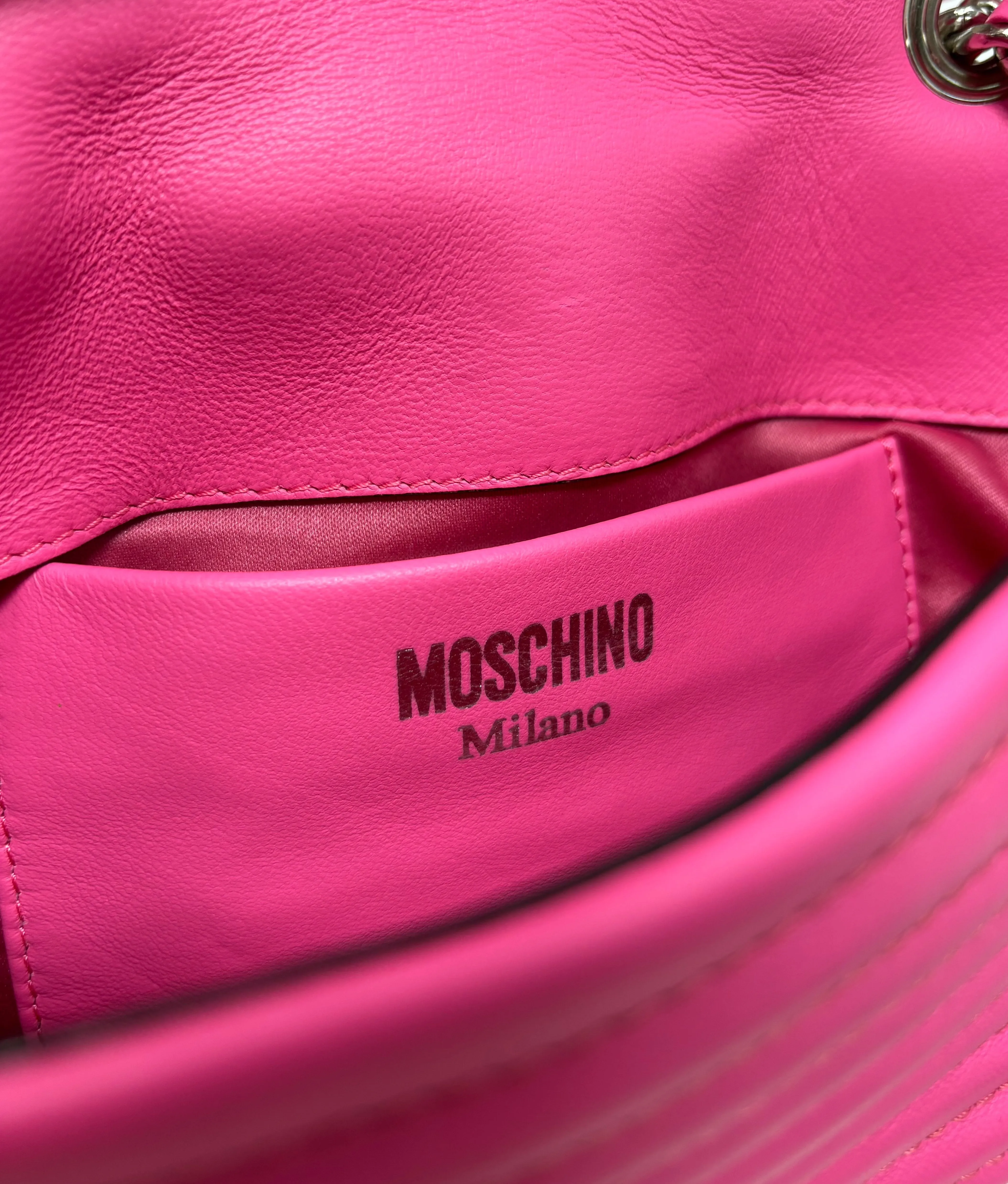 Moschino Pink Moto Jacket Bag with Silver Hardware, 'Barbie', SS15, OS