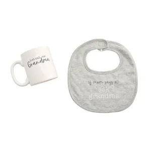 Mud Pie Grandma Bib And Mug Gift Set