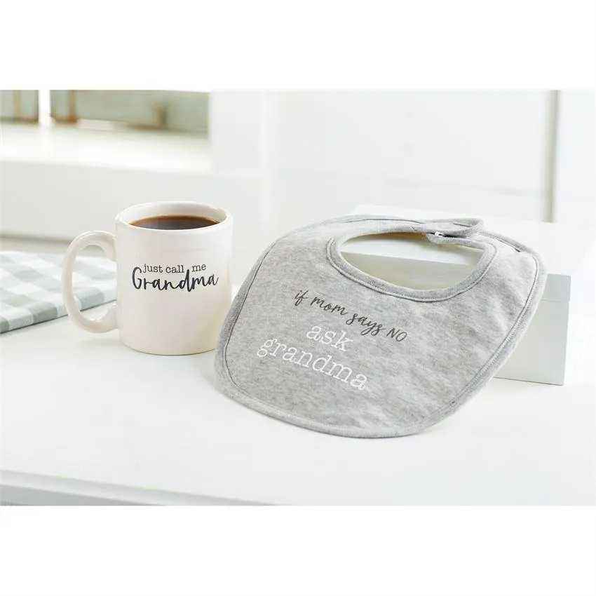 Mud Pie Grandma Bib And Mug Gift Set