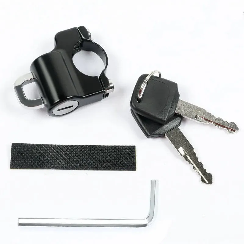 Multifunctional motorcycle helmet security lock