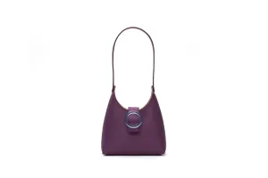 Nº44 Lucite Buckle Mini - Aubergine Satin
