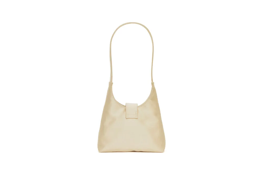 Nº44 Lucite Buckle Mini - Champagne Satin Sample