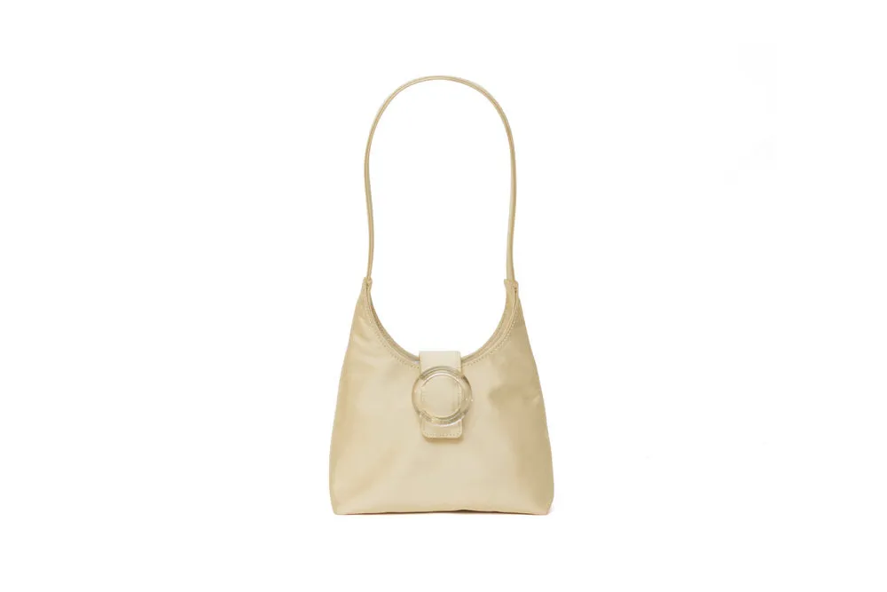 Nº44 Lucite Buckle Mini - Champagne Satin Sample