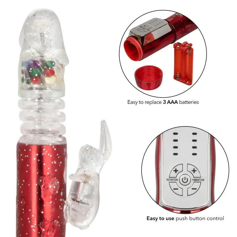 Naughty Bits ball Machine Thrusting Jack  Rabbit Vibrator - Red