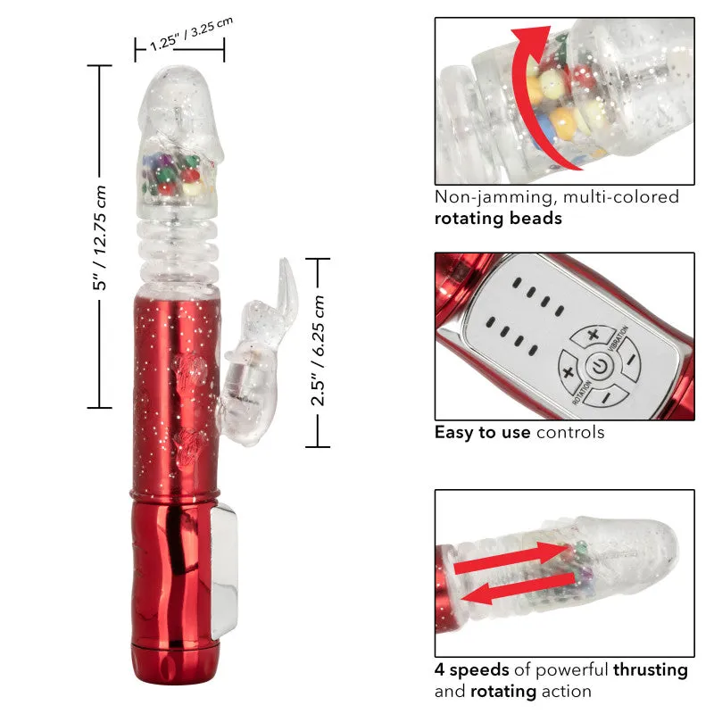 Naughty Bits ball Machine Thrusting Jack  Rabbit Vibrator - Red
