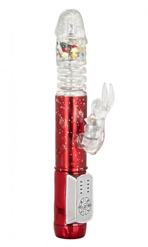 Naughty Bits ball Machine Thrusting Jack  Rabbit Vibrator - Red