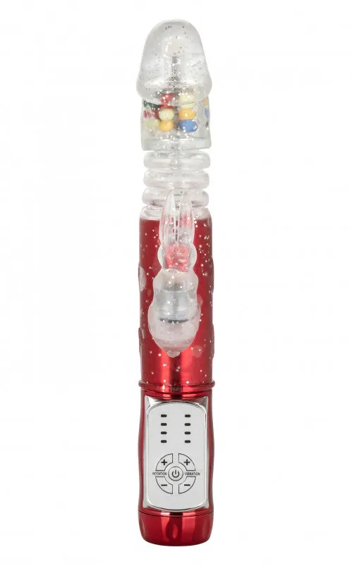 Naughty Bits ball Machine Thrusting Jack  Rabbit Vibrator - Red