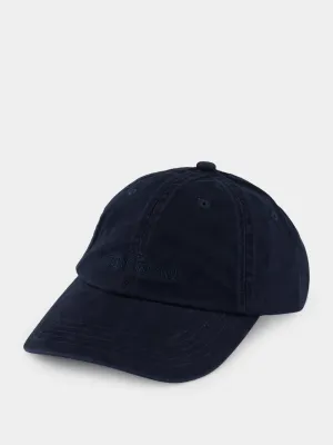 Navy Blue Brushed Cotton Baseball Cap